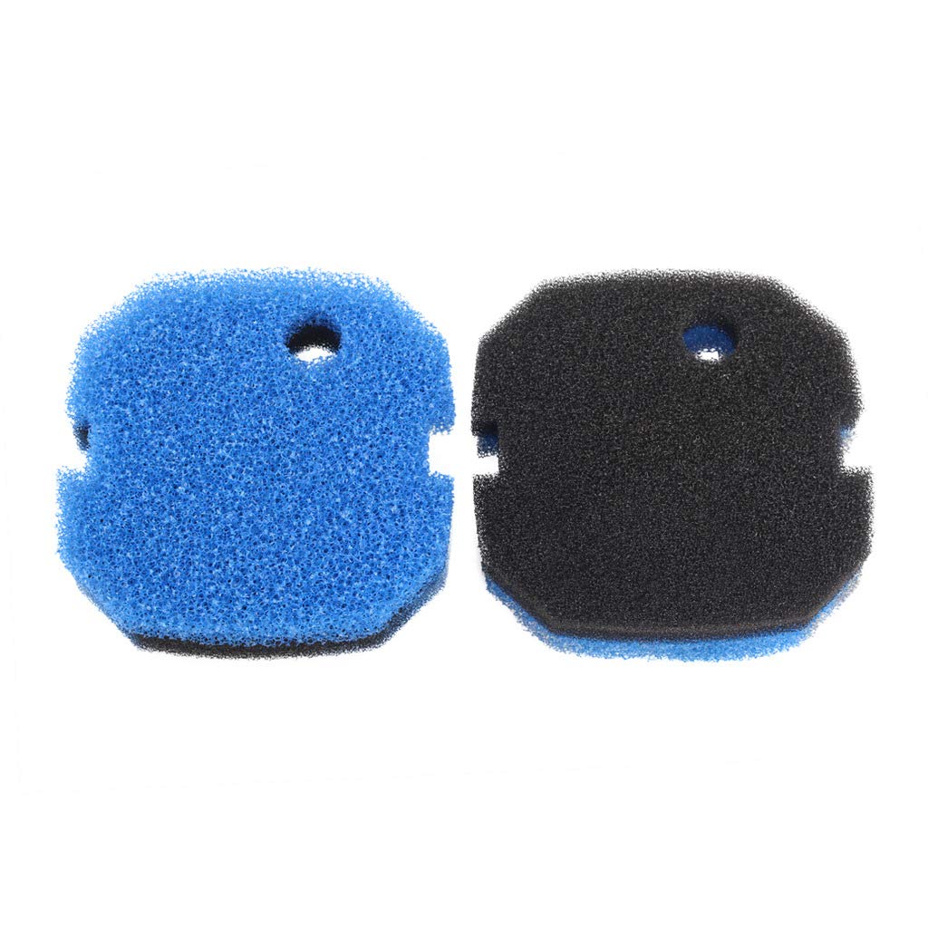 INGVIEE Compatible 2 x Black Fine and 2 x Blue Coarse Foam Filter for AquaOne Aqua One AQUIS 1200/1250 and 1000/1050 Aquarium Filter