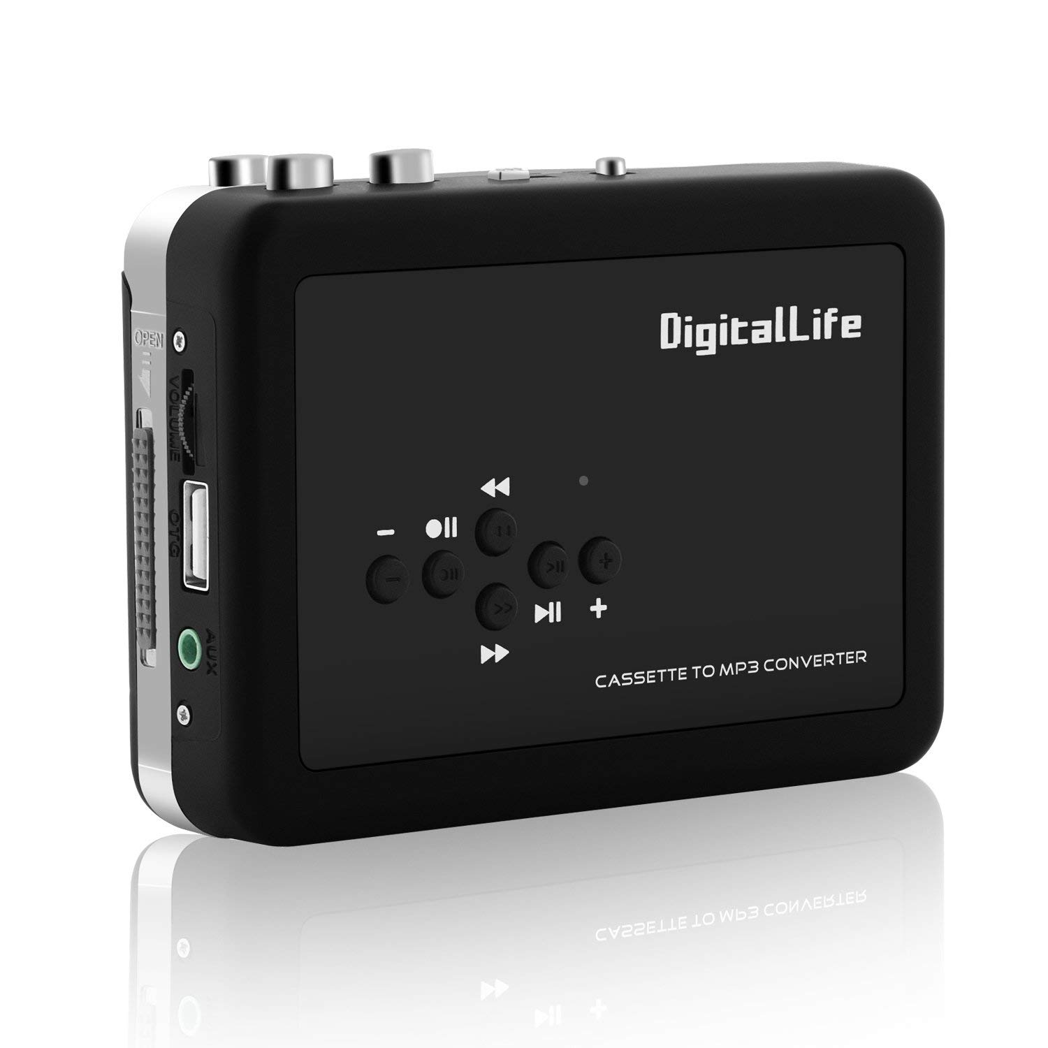 DigitalLife USB Wlakman Cassette Convertidor y Reproductor - Convertidor USB Cassette - Audio Cassette a MP3 Digital - Grabadora Cintas Cassette (No Need PC)