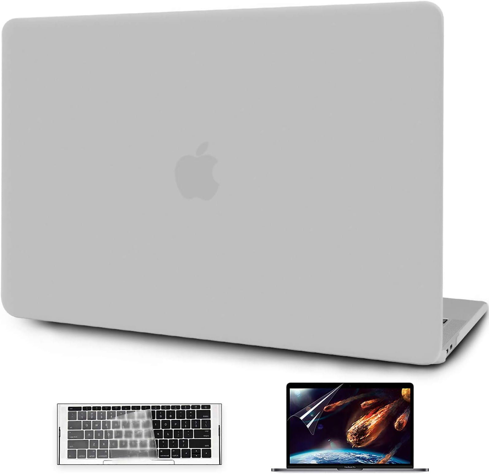 OneGET MacBook Pro 13 Inch Case 2016 2019 A1989 A1706 A1708 A2159 Minimalist Thin Matte PP Hard Shell with Keyboard Cover Screen Protector 3 in 1 Bundle Translucent