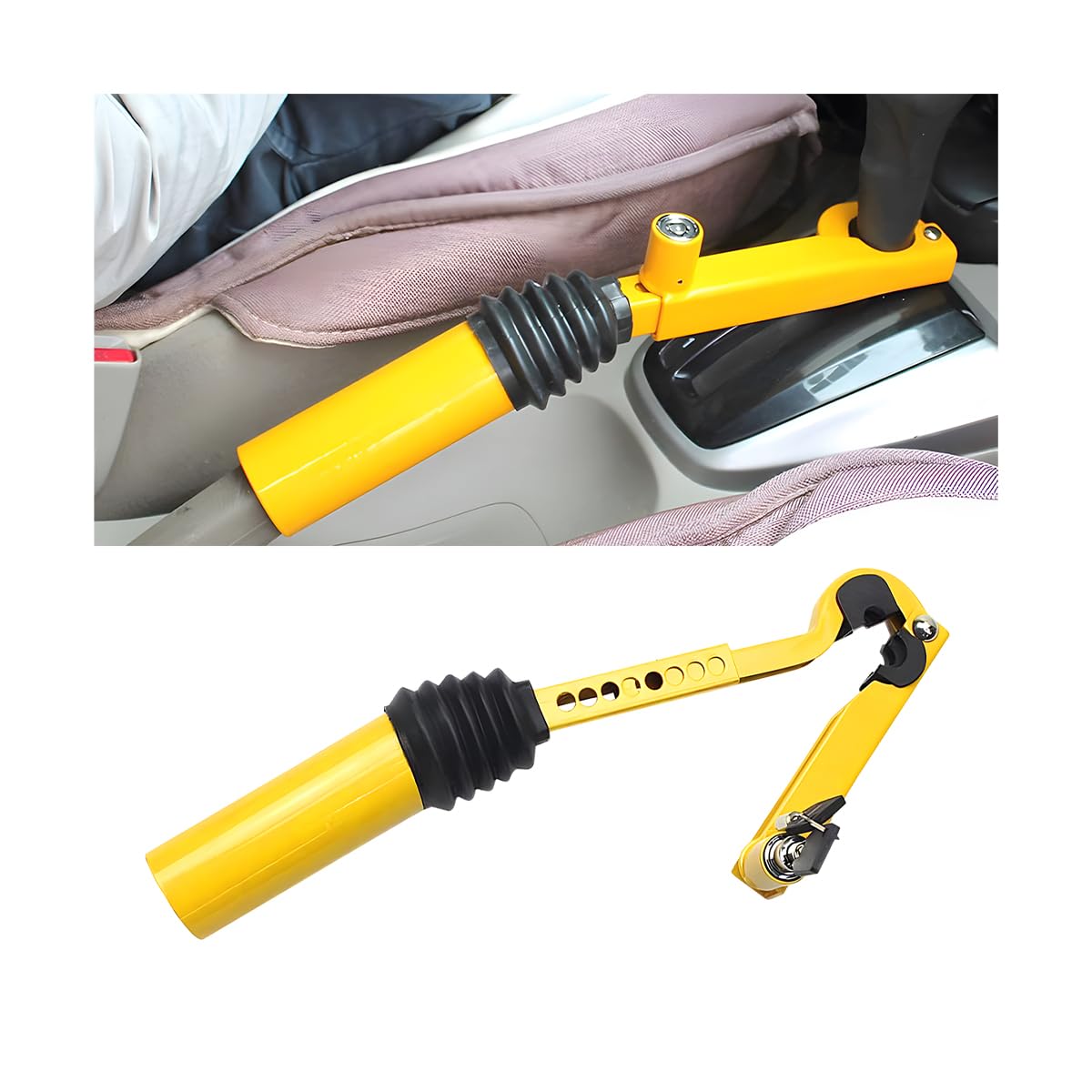 Photo 1 of *Minor scratches* Bittwee Car Gear Stick Lock, Anti-Theft Device Security Adjustable Vehicle Handbrake to Gear Stick Lock with 2 Keys, Automotive Manual Padlock Mechanism, Universal for SUV RV Truck