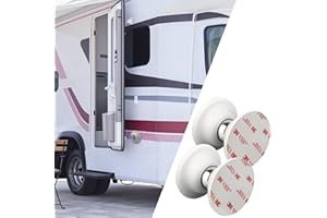 CCBASEBALL 2 Pcs RV Door Holder Magnetic Baggage Door Catch Latch to Keep Door Open, RV Door Stopper for Motorhome Travel,Travel Trailers, Camper (White)