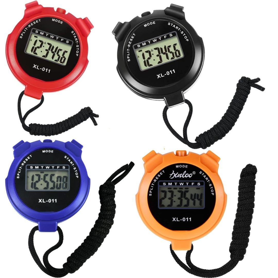 Digital Stopwatch Kitchen timer Clock, Countdown Running Sports Watch Timers for Cooking, Kids, Gym, Swimming lap Counter Football Coach Training Equipment Outdoor Clock (Black)