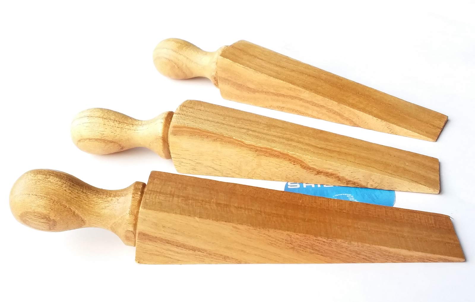 3 x ShieldUp Wooden Doorstops | Stylish Wood Wedge Door Stops