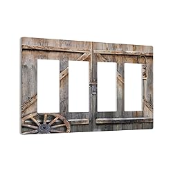Wood Garage Barn Door Cabin 4 Gang Quad