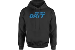 Expression Tees Grit Detroit Football Hard Knocks Unisex Adult Hoodie, Soft Fleece, Cozy Fit, Trendy Graphic Pullover