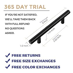 Ravinte 5 Pack | 6'' Cabinet Pulls Matte Black