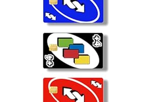 TKyum Card Sticker,Skin for Credit Debit Key Card,3Pcs Uno Reverse Card Covering Personalizing Bank Card |Removable,No Bubble,Slim,Waterproof Card Cover (Reverse)