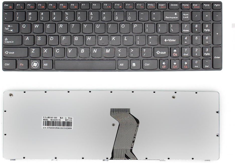 New Laptop Keyboard Replacement For Ibm Lenovo Ideapad G570 G570g G575 G575gl G575gx G770 G770a Us Layout Black Color Laptop Replacement Parts Electronics