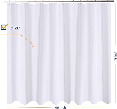 Amazon Com N Y Home Fabric Shower Curtain Liner 96 X 78 Inch Xl