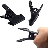 Spring Clamps for Photography Backgrounds, Metal Rubber Grip for Projects | 2-pack 4-1/4" Heavy Duty spring clamps, rubber grips, metal hinge. 2.17" opening fits photography, home, workshop projects.