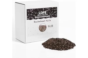 LOFE Common Buckwheat Hulls - 6 LBS Buckwheat Pillow Fillings, 100% Organic Buckwheat Groats, Stuffing Bulks
