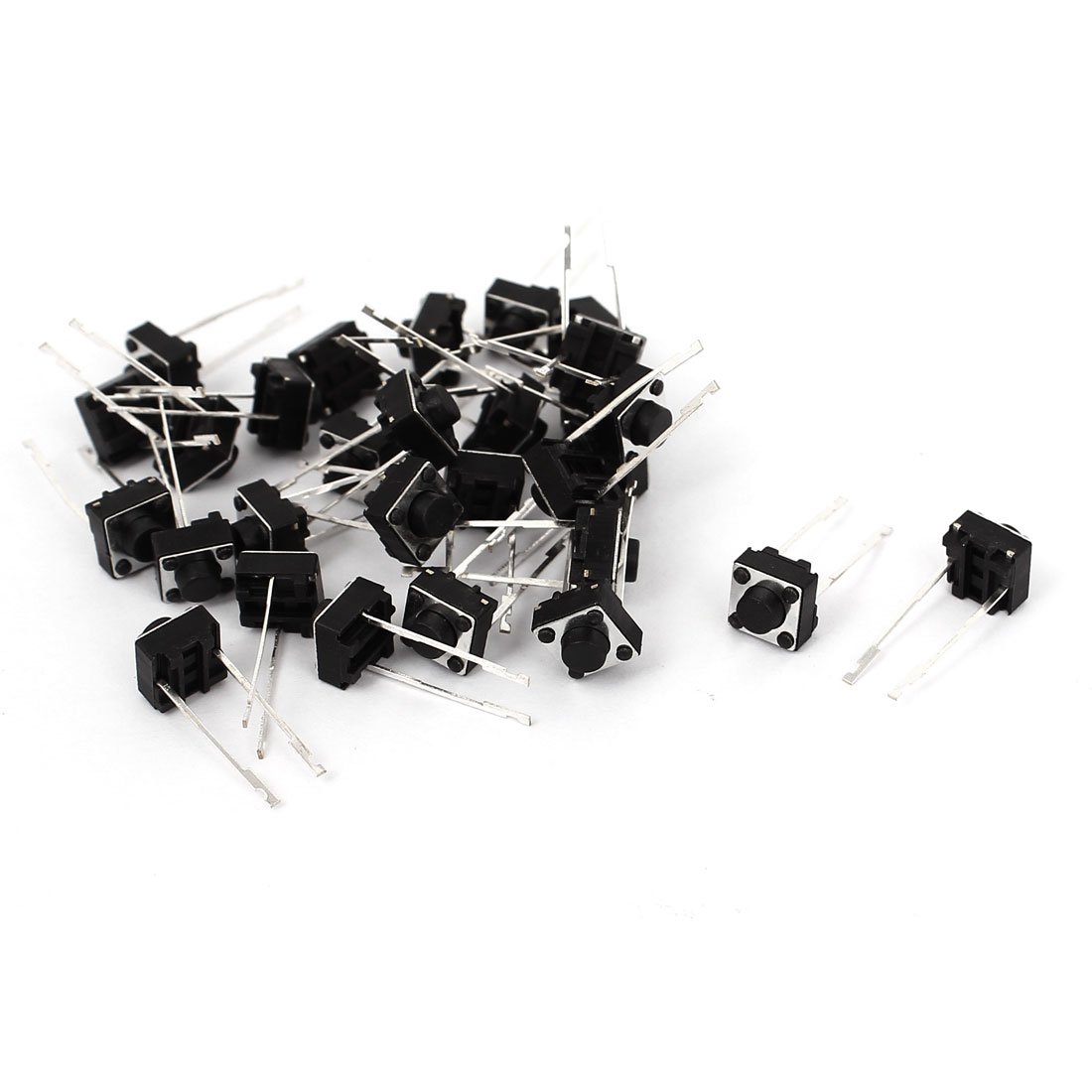 Sourcingmap 3 Dip 2 Pin Momentary Push Button Tactile Tact Switches, 6 mm x 6 mm x 5 mm