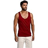 ayaecofashion Men's Organic Pima Cotton Tank Top | Maroon/M