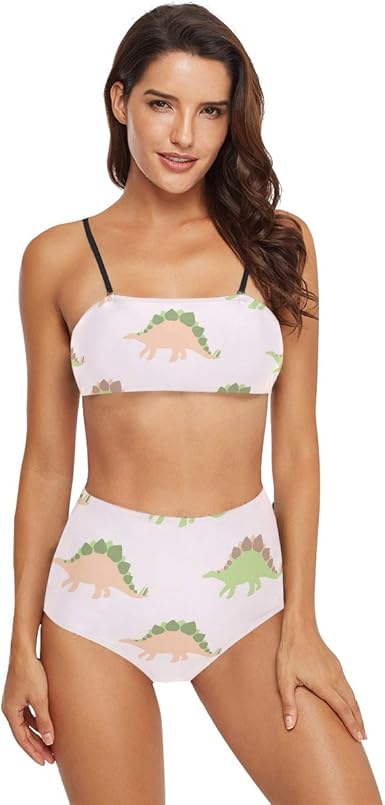dinosaur high waisted bikini