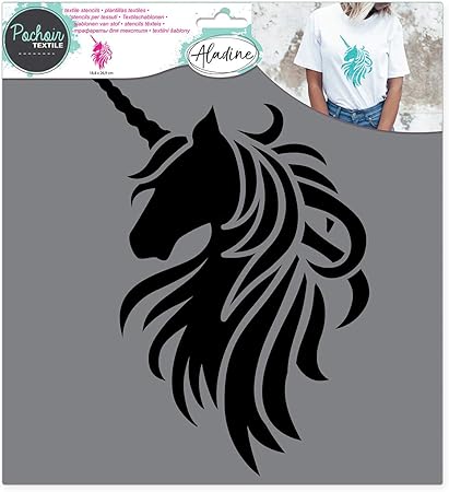 Amazon Aladine Textile ステンシルユニコーン スタンプ おもちゃ