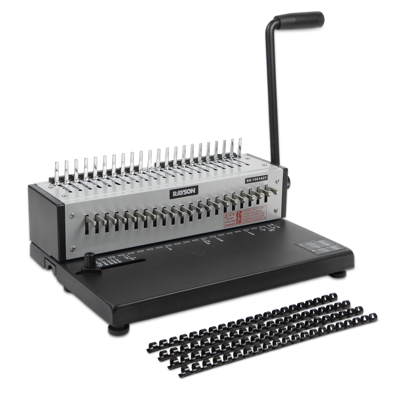 RAYSON Comb Binding Machine, 21 Hole, 200-Sheet Binding, A4, SD-1501A21