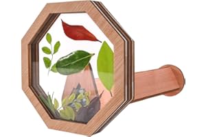 PIPISHAGO HMMIA Novelty DIY Kaleidoscope Kit, Classic Magic Rotating Kaleidoscope Making Set for Kids, Nature Lovers, Wooden Handmade Outdoor Education Toys