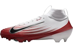 Nike Vapor Pro 1 Football Cleats (HM8850-104, White/Midnight Navy/Metallic Silver/Black)