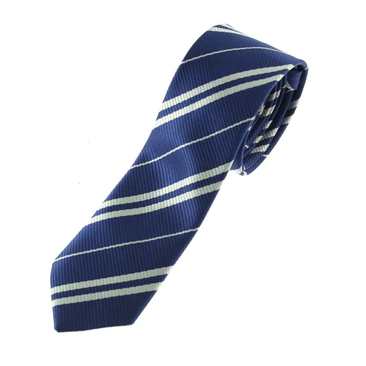 Topkids Accessories Navy Blue Tie Striped ties Cosplay Tie School Tie Costume Necktie Regular Cosplay Tie Cosplay Costumes Accessories Fancy Dress Costume big boy Party Daily Use (Navy Blue)