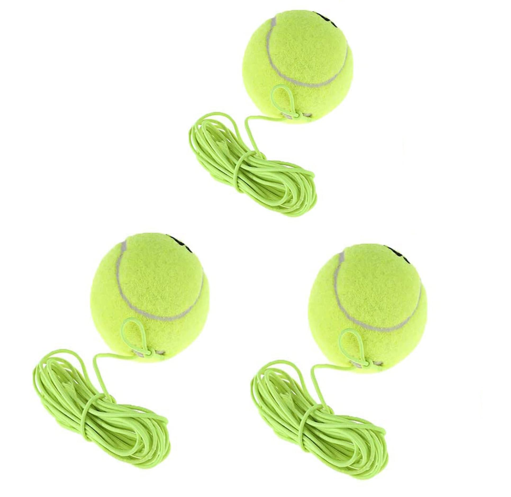 AICHUANG Tennis Ball and String Replacement for Tennis Trainer,3 Pcs Tennis Trainer Ball with String ideal for indoor and outdoor tennis practice with a bounce ball-durable (3)