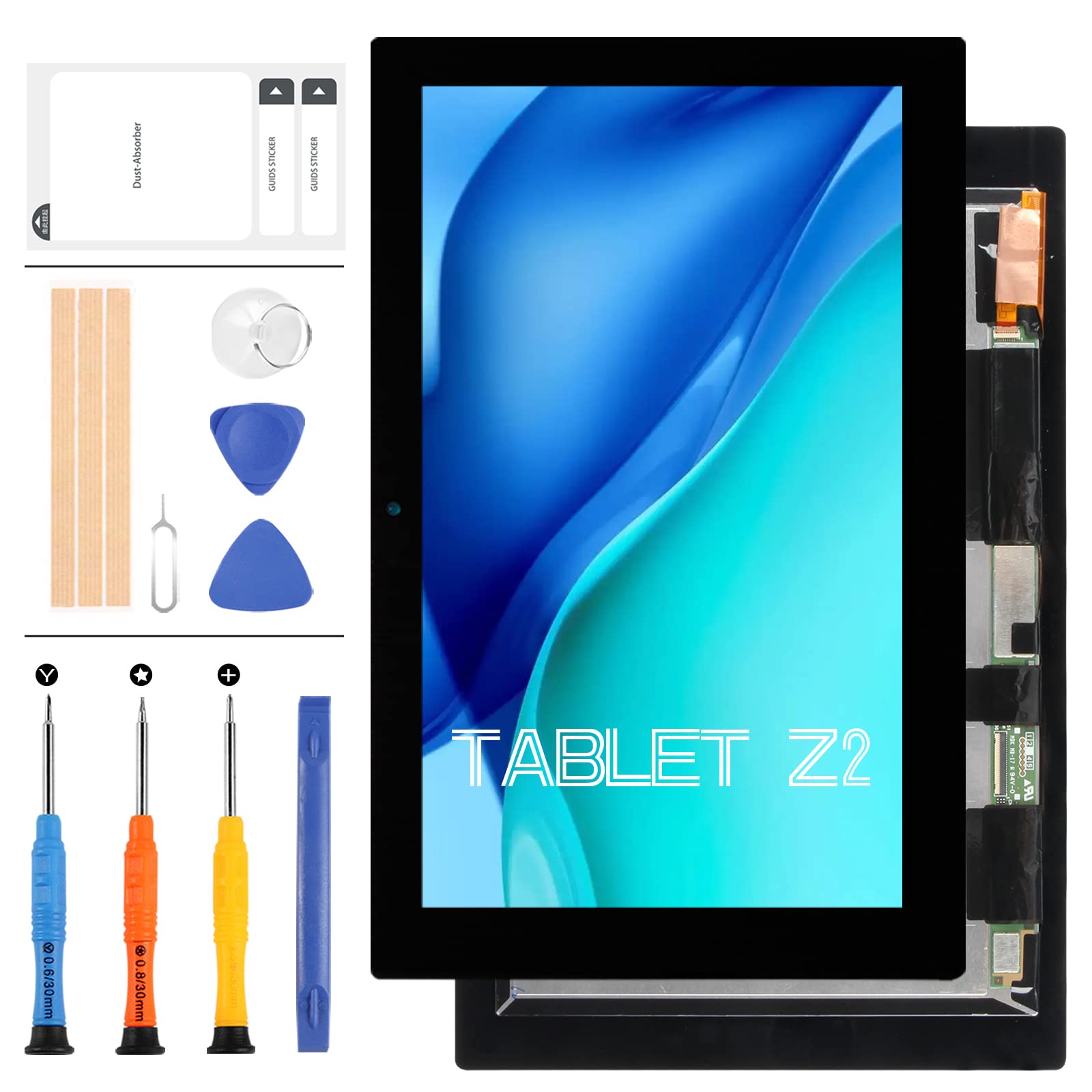 For Sony Xperia Tablet Z2 Screen Replacement, for Sony Tablet Z2 SGP561 SGP511 SGP512 LCD Display Matrix Sensor Glass Touch Screen Digitizer Assembly with Free Tools + Tape