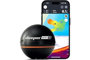 Deeper PRO+ 2 Sonar - Portable Fish Finder and Depth Finder for Kayaks, Boats and Ice Fishing with GPS Enabled | Castable Deeper Sonar with Free User Friendly App