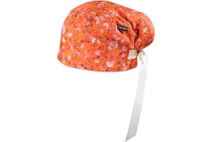 CALOMED Scrub Cap for Women and Men, Euro Style Scrub Caps, Working Hat, Head Cover with Buttons, Long or Short Hair