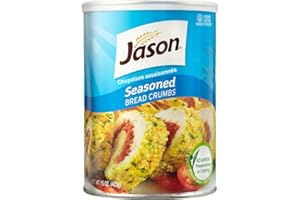 VALUBNDL: Jason Seasoned Bread Crumbs – Large 680g (1.5 lbs) Canister – No Artificial Preservatives or Coloring – Chapelure a