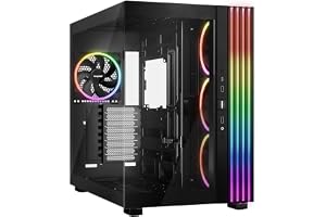 be quiet! Light Base 900 FX Black PC Case, Fully Windowed Front and Side | Dual Chamber, ARGB, 4 Light Wings 140mm PWM Fans,