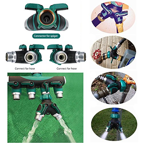 Gesentur Hose Connector, Garden 2 Way Y Hose Splitter with Comfortable
