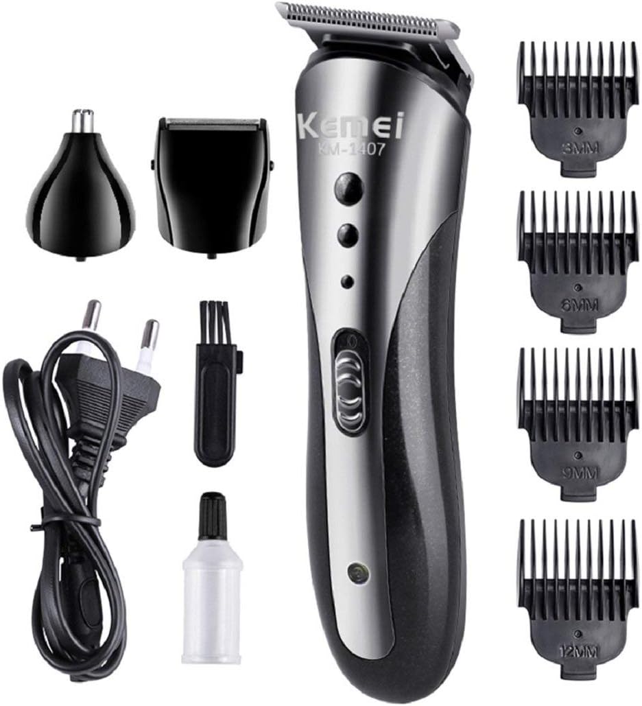 YEBIRAL Hair Clippers for Men Kids, Cordless Head Shaver Men's Hair Clippers Multifunctional Suit Hairdressing Scissors Head Hair Cutting Trimmer (Black)