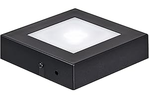 EUSTUMA LED Light Base Square Display Stand In A Variety of Colors,Lighted Up Stand Color Changing LED for 3D Glass Crystal Art,Holiday Party Decoration. (Small black, Small)