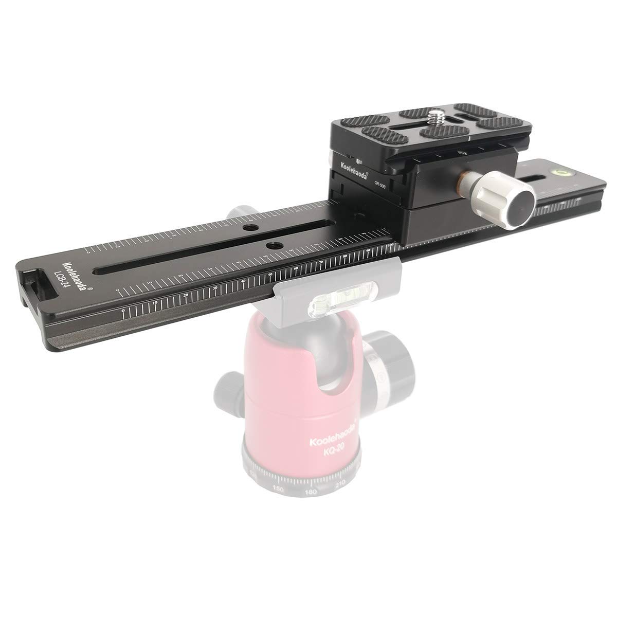 Koolehaoda 240mm Rail Nodal Slide Metal Arca-Swiss Quick Release Plate Clamp,Dual Dovetail Camera Bracket Mount for DSLR Camera Tripod Monopod Ball Head Macro photography