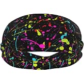 Sports Sweatband Head Bands for Women Men Sweat-Absorbing Headbands Suitable for Running Yoga Fitness Football Exercise