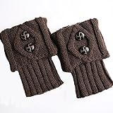 Clearance! Papaya 2016 Lady Button Dec' Leg Warmer Knit Boot Socks Topper Cuff