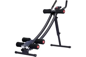 ComMax Ab Workout Machine Core Abdominal Exercise Equipment For Home Gym Ab Crunch Coaster Fitness Equipment Adjustable Abs Waist Trainer Foldable