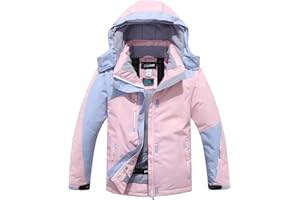 PHIBEE Girls' Sportswear Waterproof Windproof Snowboard Ski Jacket