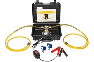 FACFUEL Electric Oil Extractor Pump 12/24V 100W, High Flow Oil Change Pump with Anti-Kink Hose, Transmission Fluid Transfer P