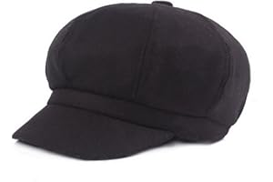 BRCUS Women Vintage Newsboy Cabbie Peaked Beret Cap Warm Baker Boy Visor Hat Flat Cap
