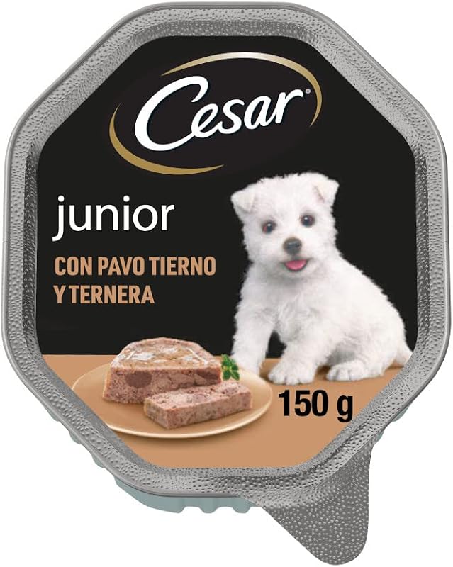 Junior Nourriture pour Chien Chiot Puppy avec Dinde Tendre et Veau 150 g - 14 bacs