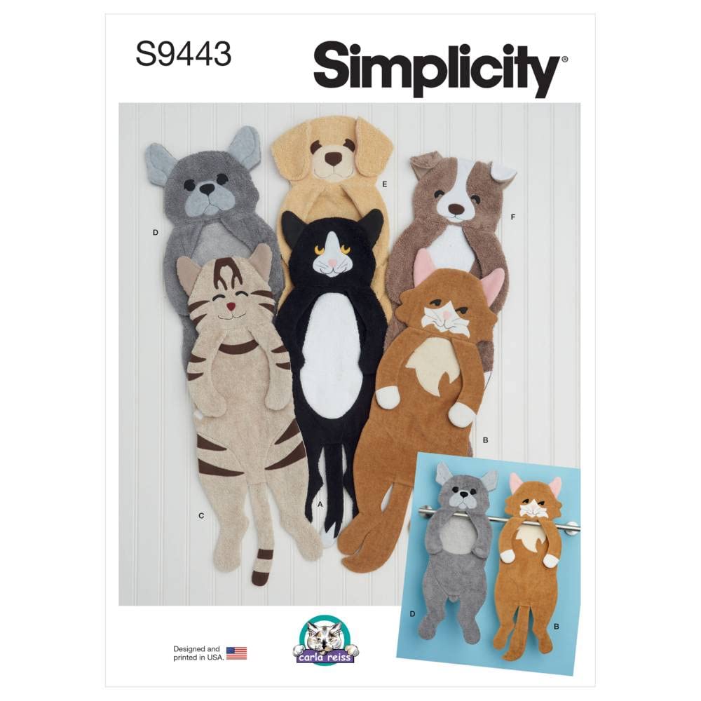 Simplicity Sewing Pattern S9443 Animal Towels