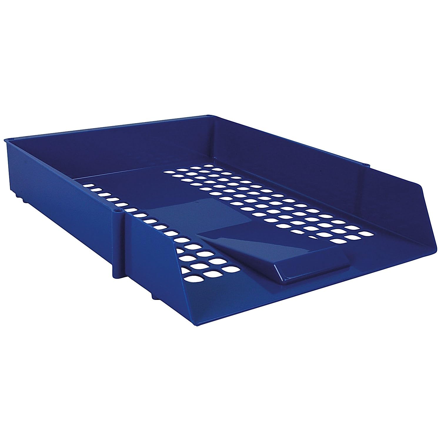 White Box Letter Tray - Blue