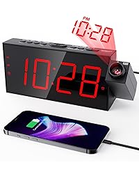 OnLyee Projection Alarm Clock for Bedroom,LED