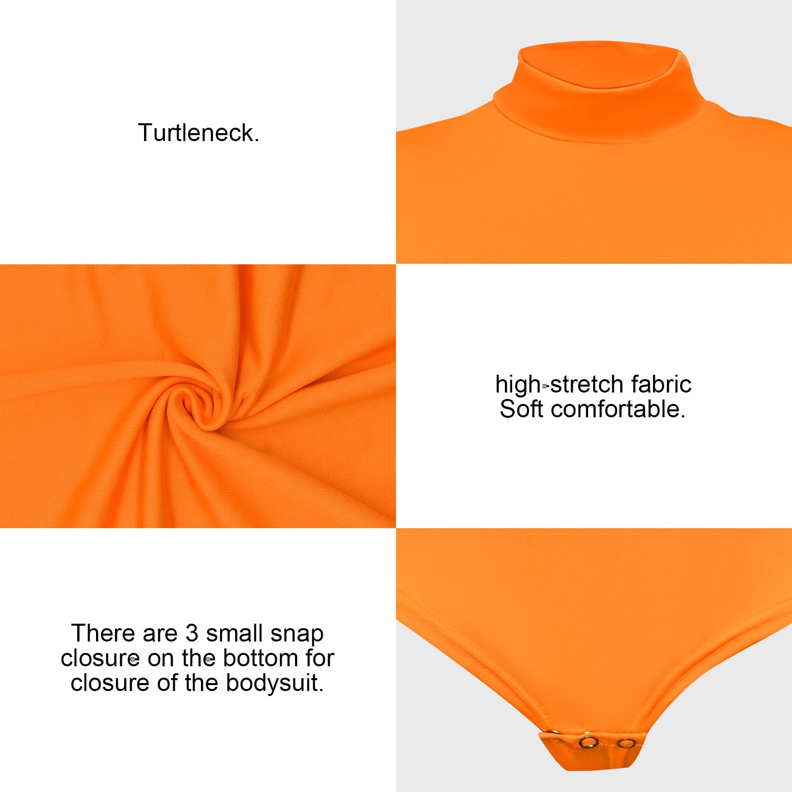 ATAMET Halloween Costume for Women,Sexy Long Sleeve Leotard Turtleneck Tops Bodysuit,Skater Skirt,Magnifying Glass,Socks