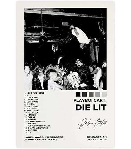 Amazon.com: Sagnus Playboi Carti Poster Die Lit Poster Album