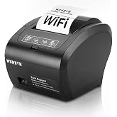 MUNBYN WiFi Thermal Receipt Printer with USB/LAN/RS232 Port POS Printer | 80mm White Printer Works with Mac Windows Chromebook Linux Cash Drawer,Do Not Support Square Paypal Zettle Shopify Bluetooth