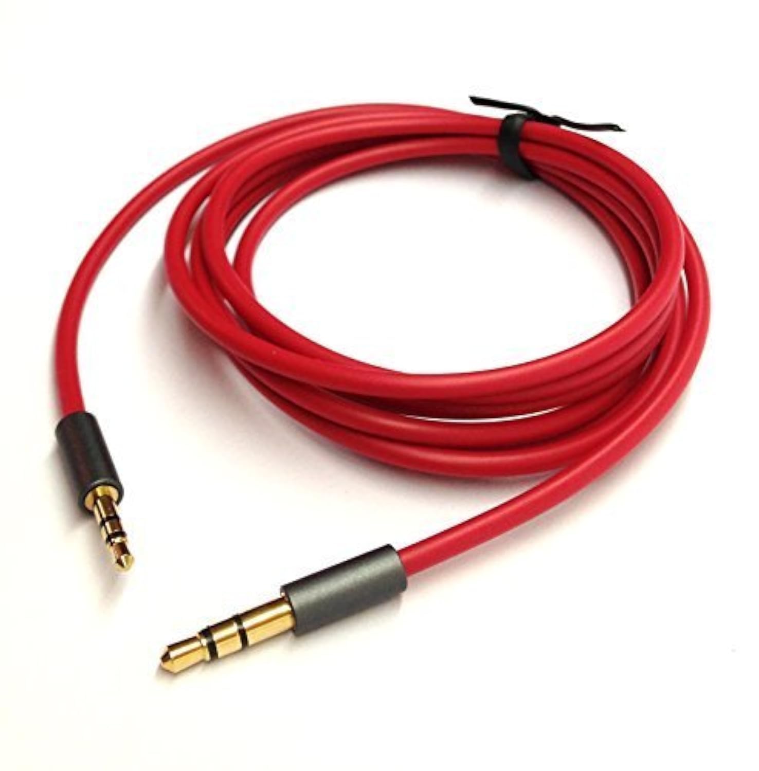 KetDirect Red 9ft Gold Plated Design 3.5mm Male to 2.5mm Male Car Auxiliary Audio cable Cord headphone connect cable for Apple, Android Smartphone, Tablet and MP3 Player­