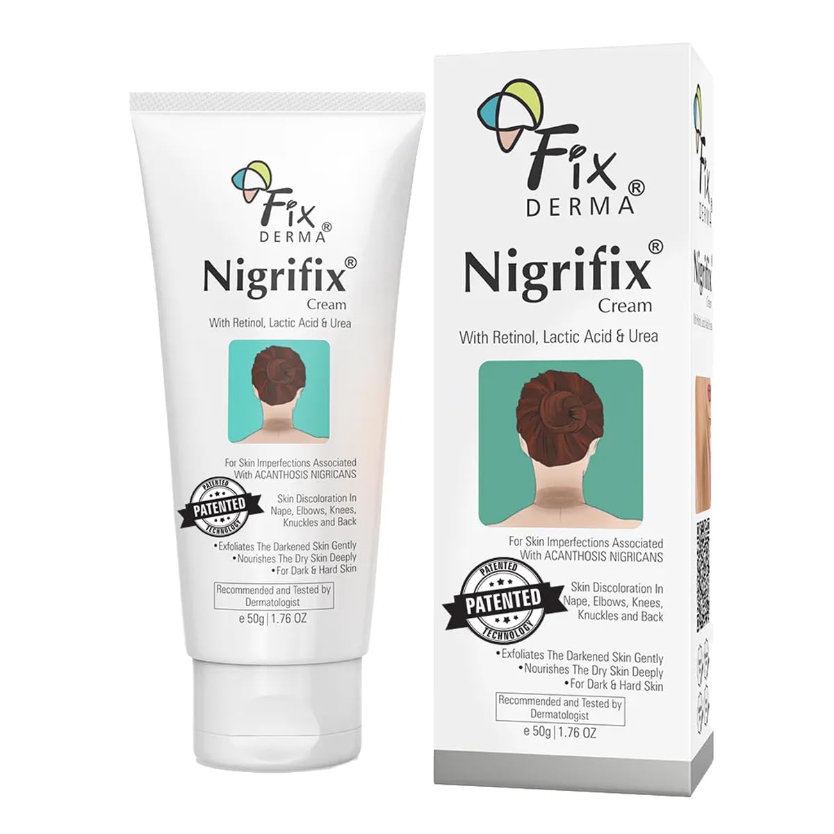 Fixderma Nigrifix Cream for Acanthosis Nigricans | Whitening and Lightening Solution for Underarm, Knees, Elbows & Knuckles | Dermatologist Tested - 1.76 OZ