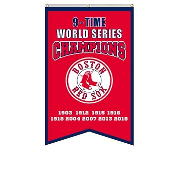 2love Boston Red Sox 9 Time World Series Champions Banner Flag 30