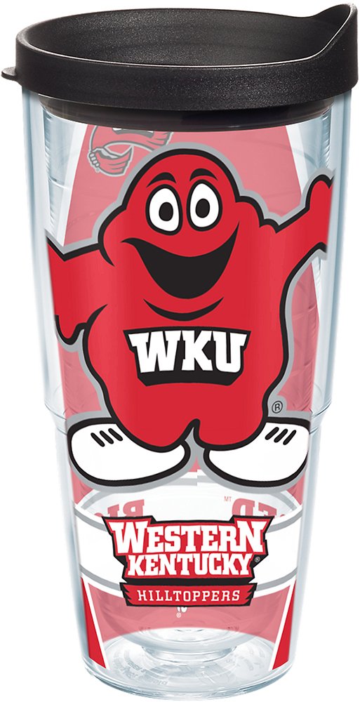 Tervis Western Kentucky University Hilltoppers Big Red Tumbler with Wrap and Black Lid, Plastic